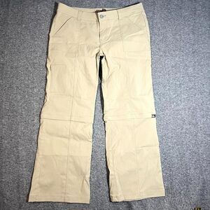 PrAna Monarch Convertible Hiking Outdoor Pants Khaki Tan Women's Size 14 Short